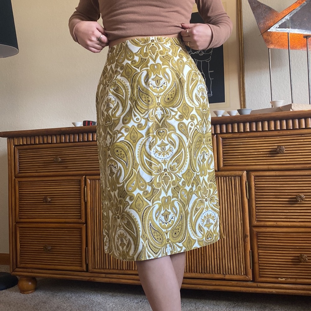 Vintage 60’s paisley skirt approximately 4 modern or possibly 6 - Picture 2 of 4